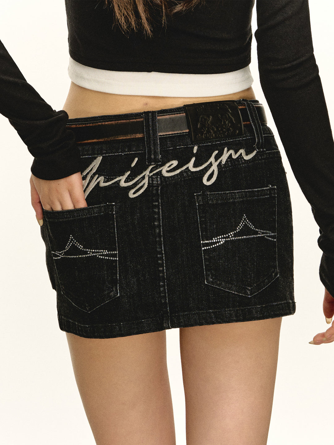 Retro Denim Mini Skirt