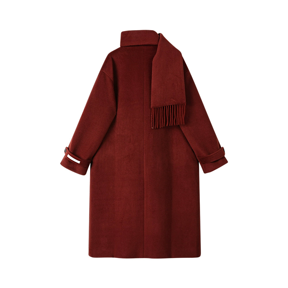 Winter Gevoerde Lange Wol Coat 