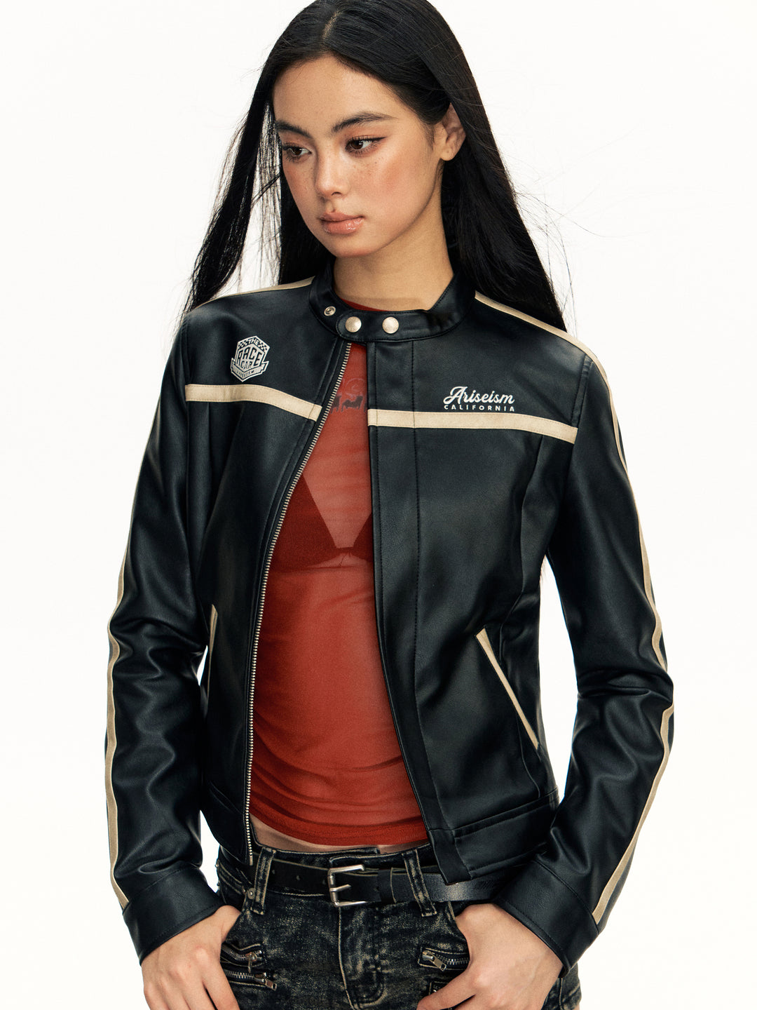 Retro Leather Slim Fit Jacket