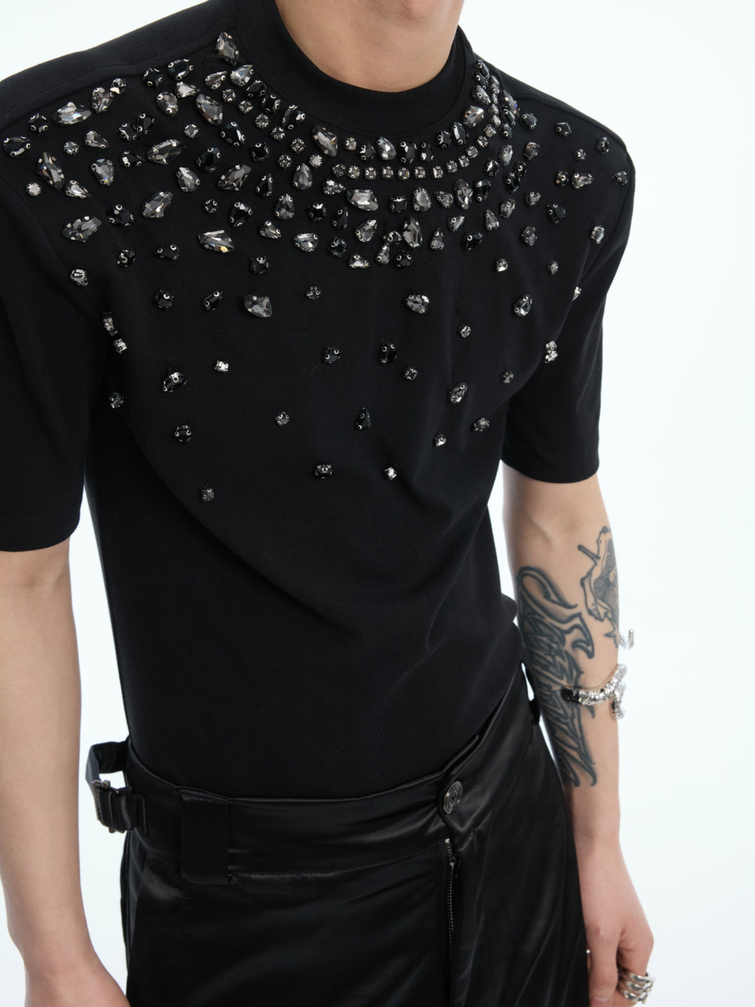 Diamond Design Short-Sleeve Stretch T-shirt