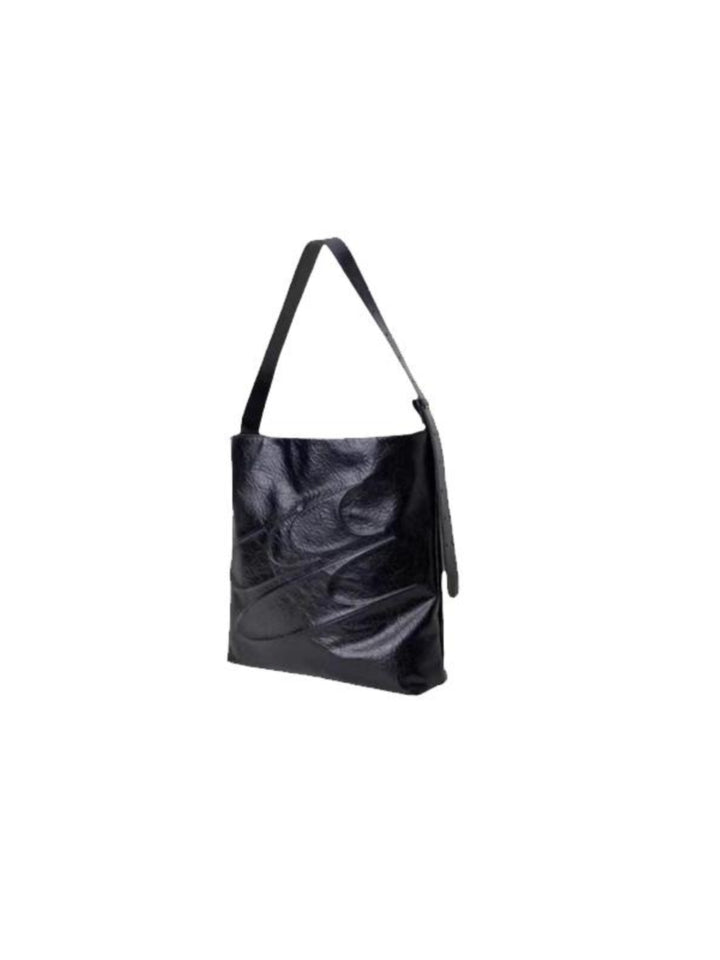 Black Leather Tote Bag