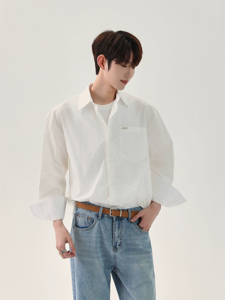 Button-down Long-sleeved Shirt