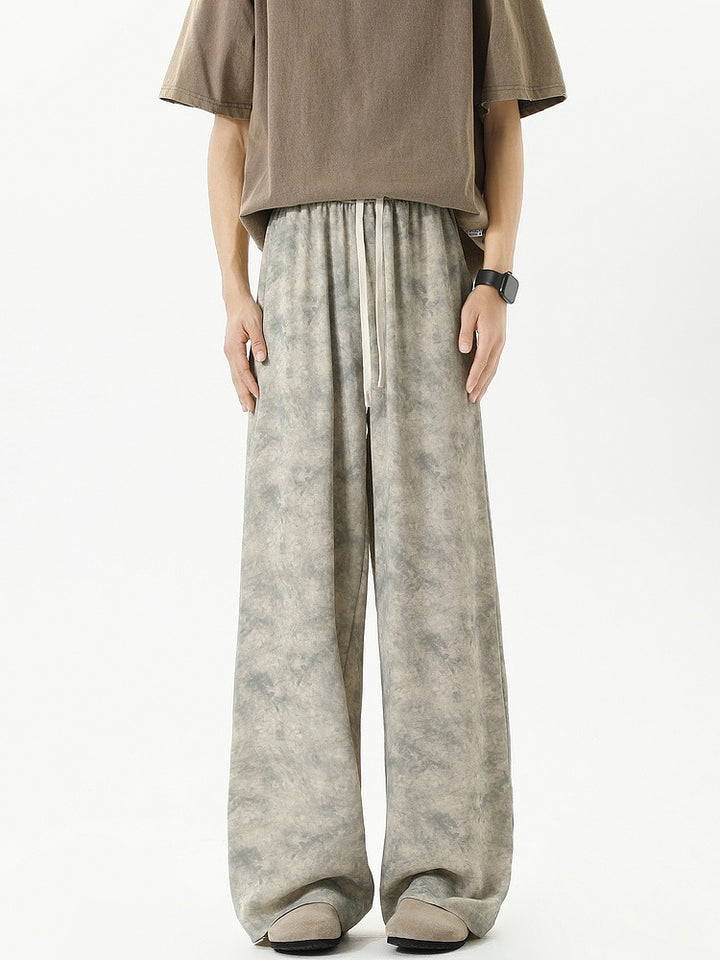 Wide-Leg Tie-Dye Casual Pants