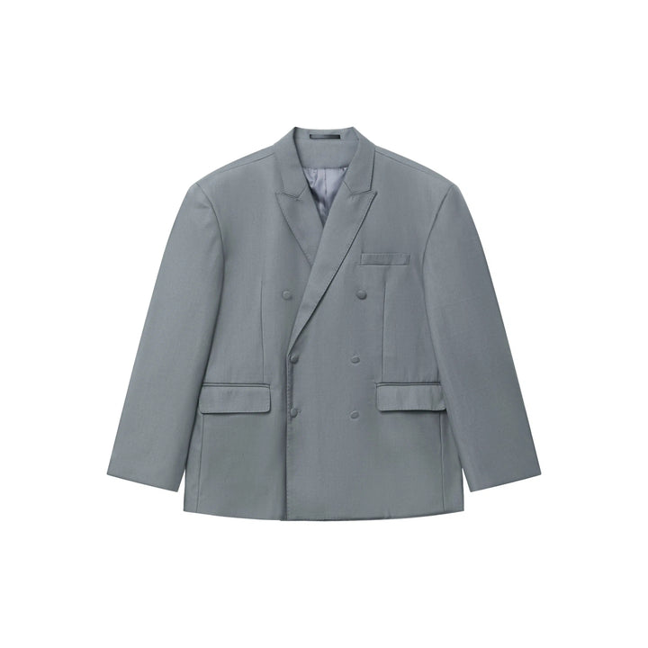 Padded Shoulder Lapel Suit Jacket