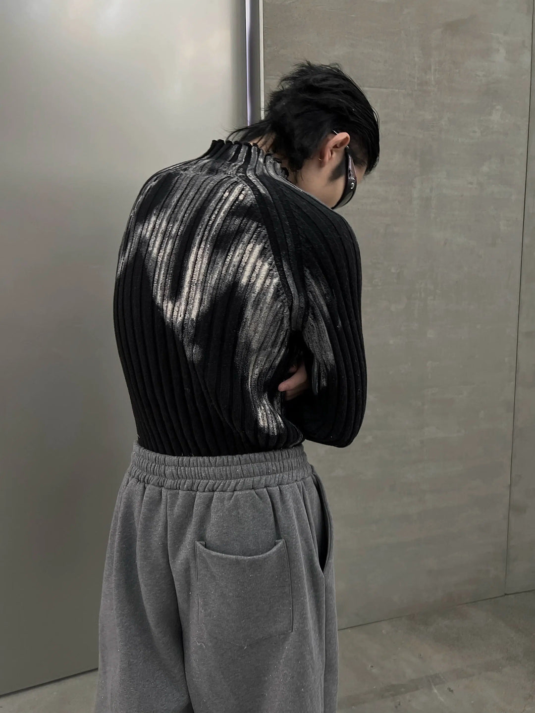 Graffiti Slim Fit Half Turtleneck Knitwear