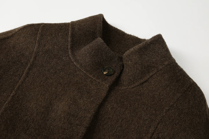 Chinese Style Stand Collar Wool Coat