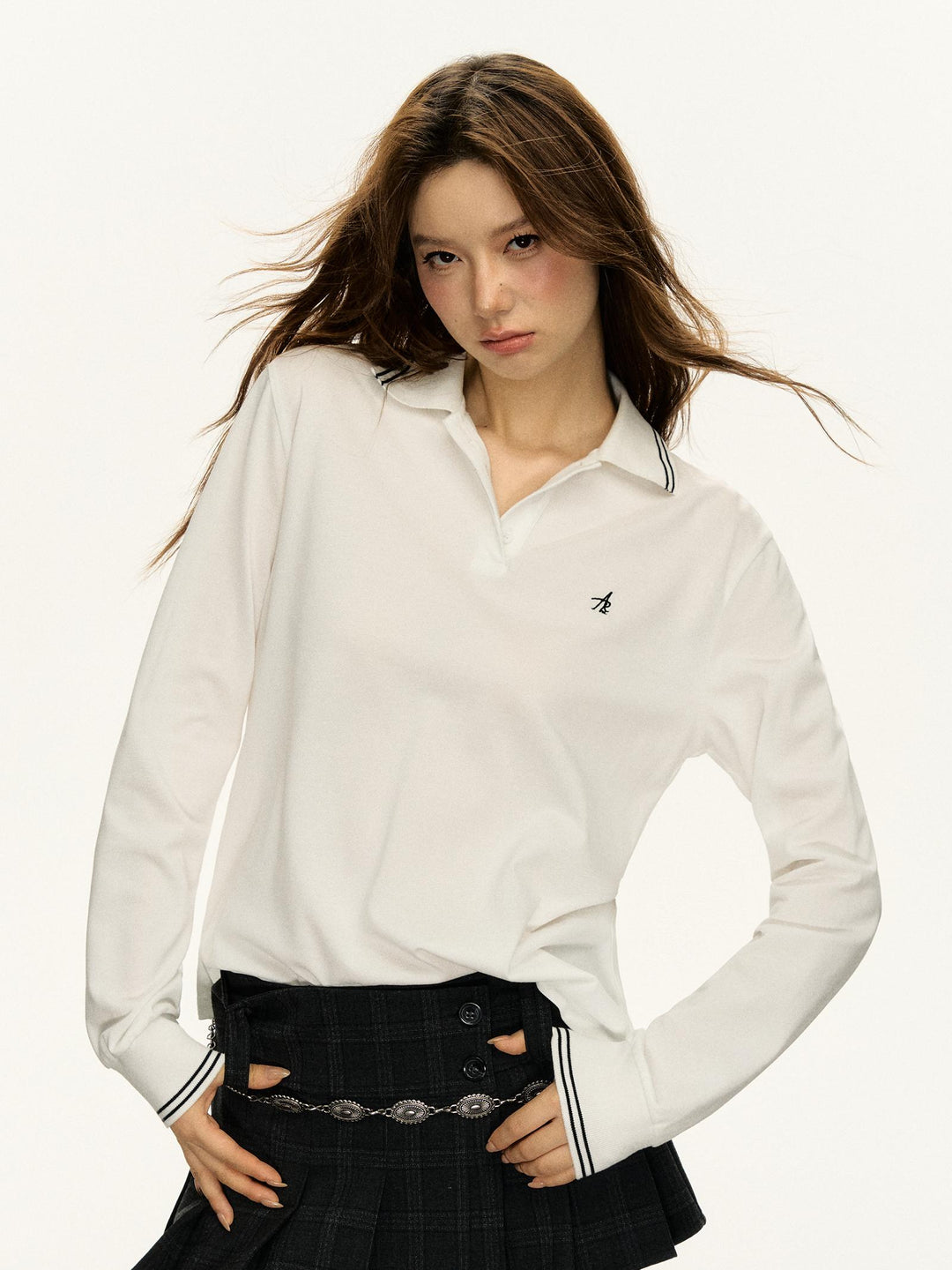 Retro Lapel Long-Sleeve Shirt