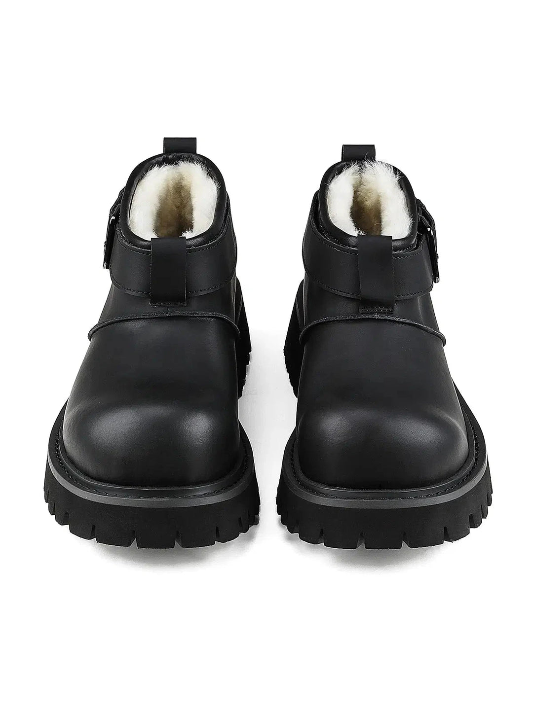 Velvet Lining Leather Snow Boots