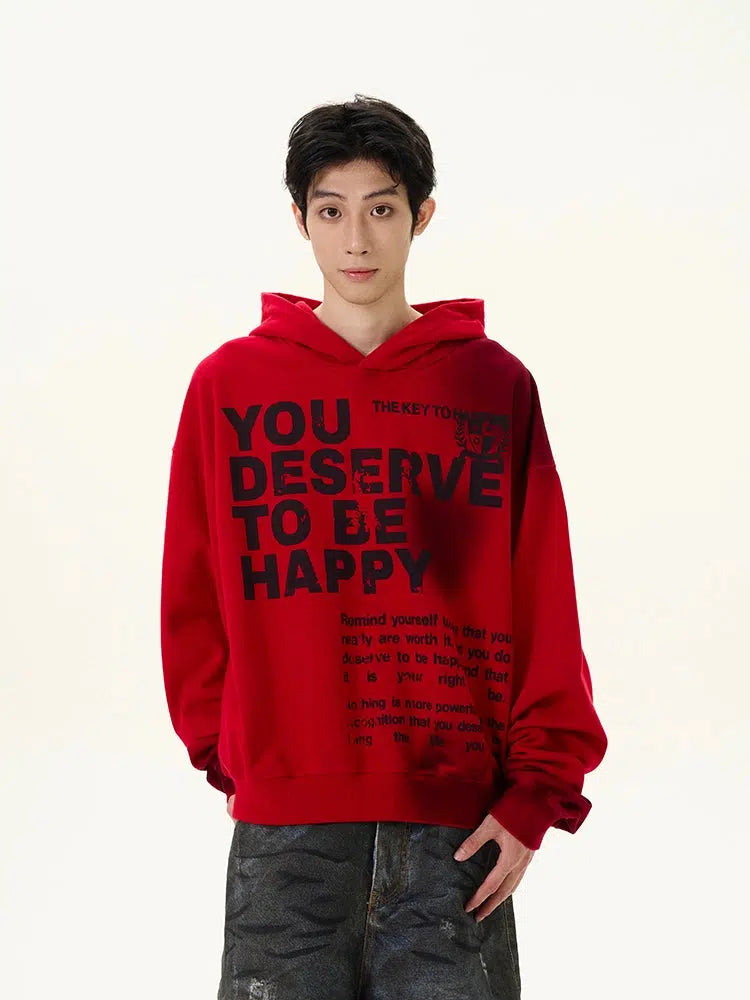 Retro Graphic Hooded Sweatshirt Loose Fit-The Korean Fashion