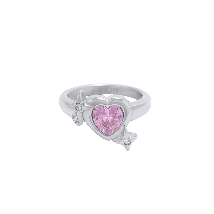 Pink Heart Shaped Diamond Ring