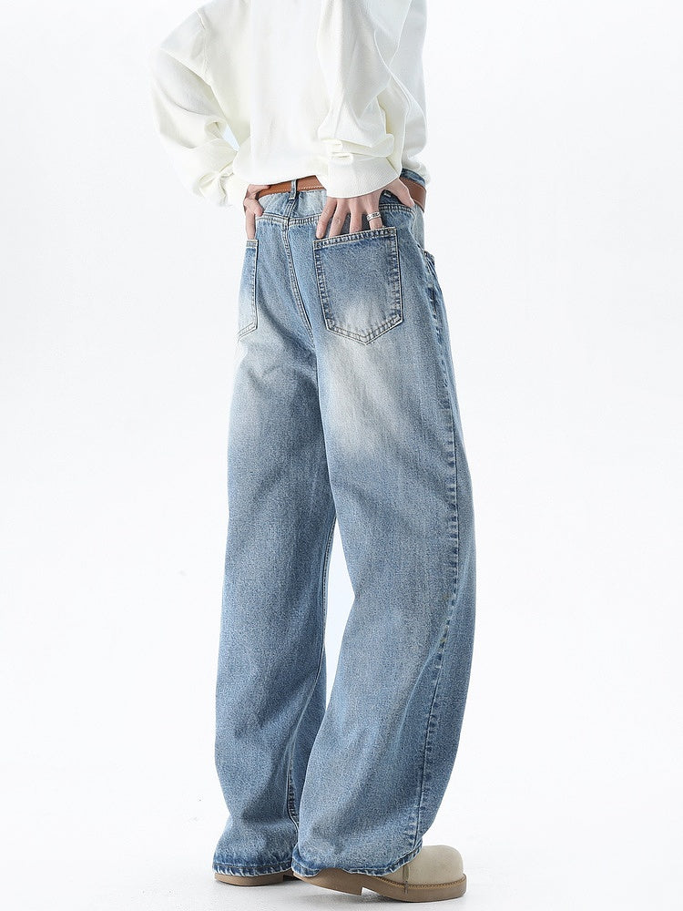 Light Blue Wide-leg Jeans