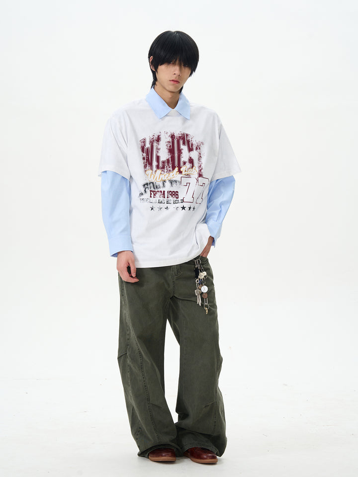 Loose Straight-leg Cargo Pants