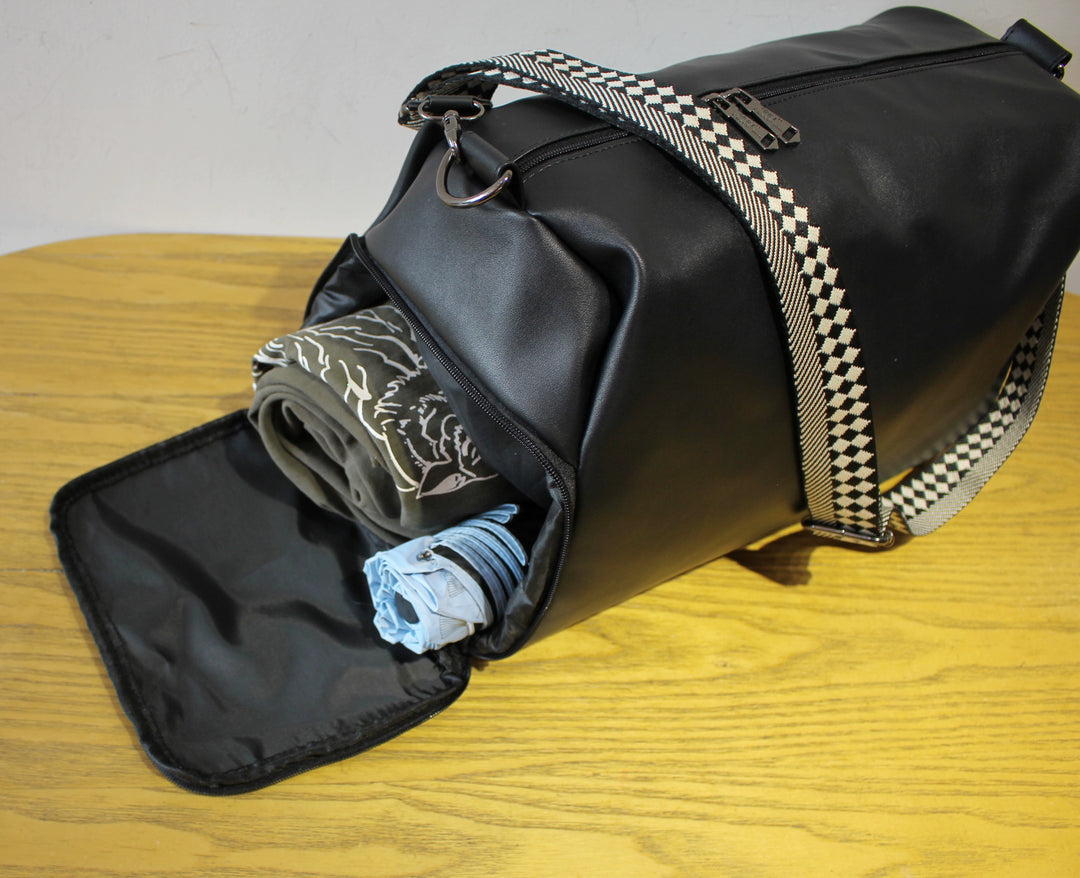 Leather Messenger Travel Bag