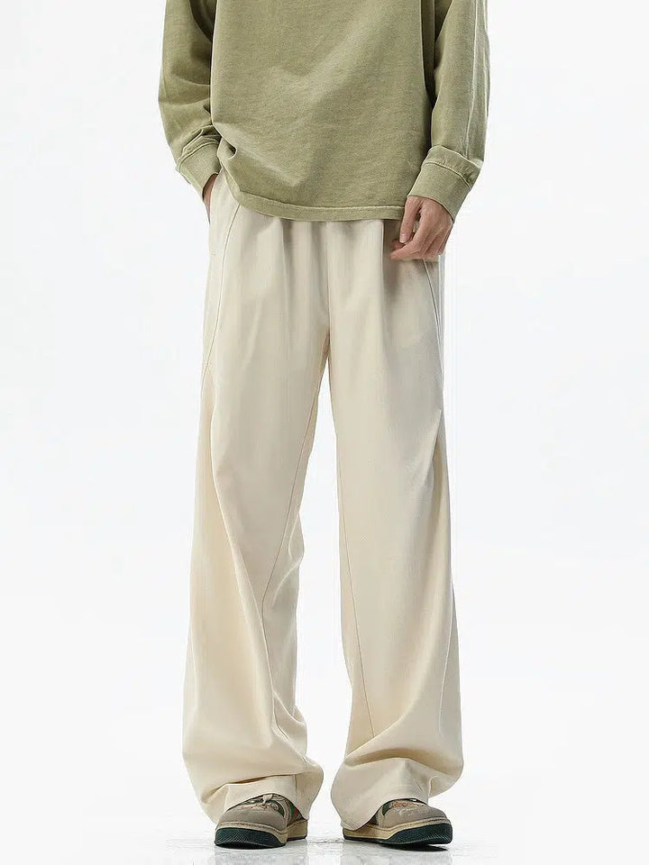 Retro Pleated Wide-Leg Casual Pants