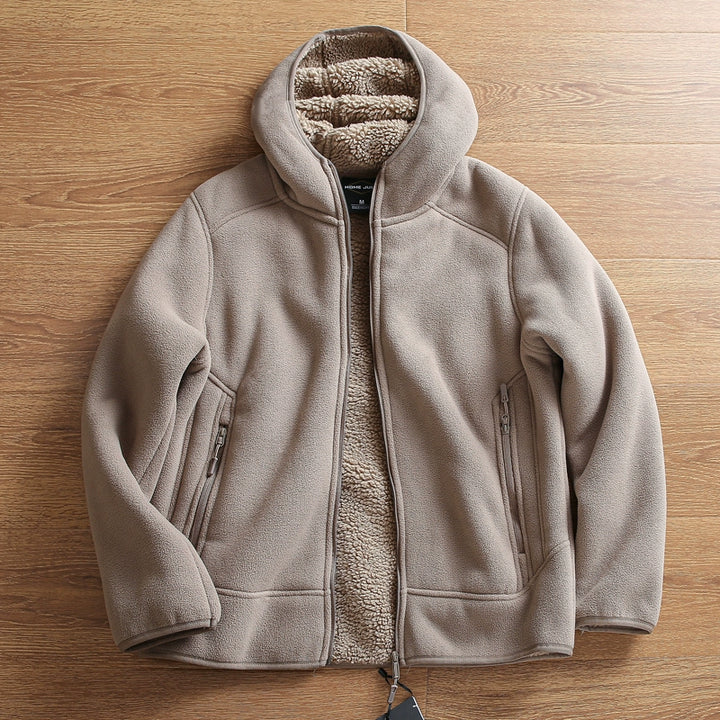 Winter Fleece Hooded Windproof Sweatshirt