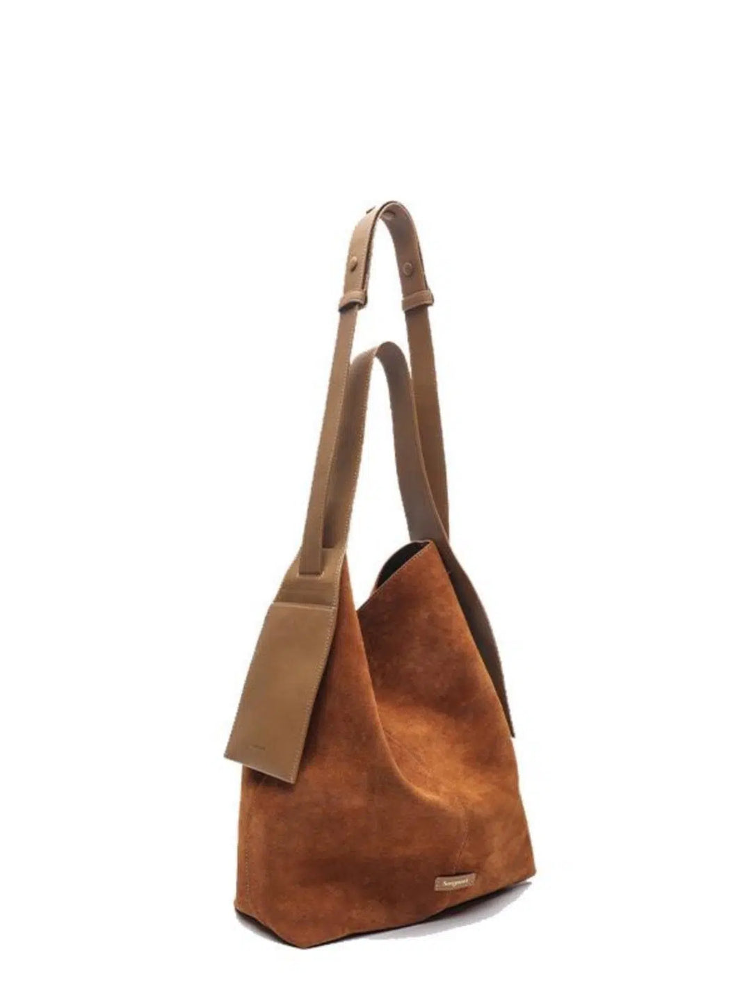 Brown Suede Crossbody Bag