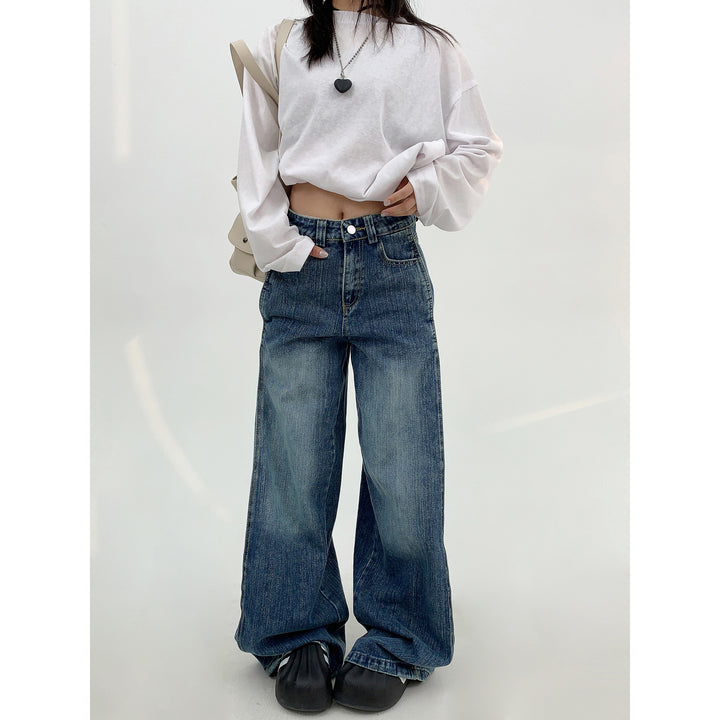 Niche Design Straight-Leg Jeans