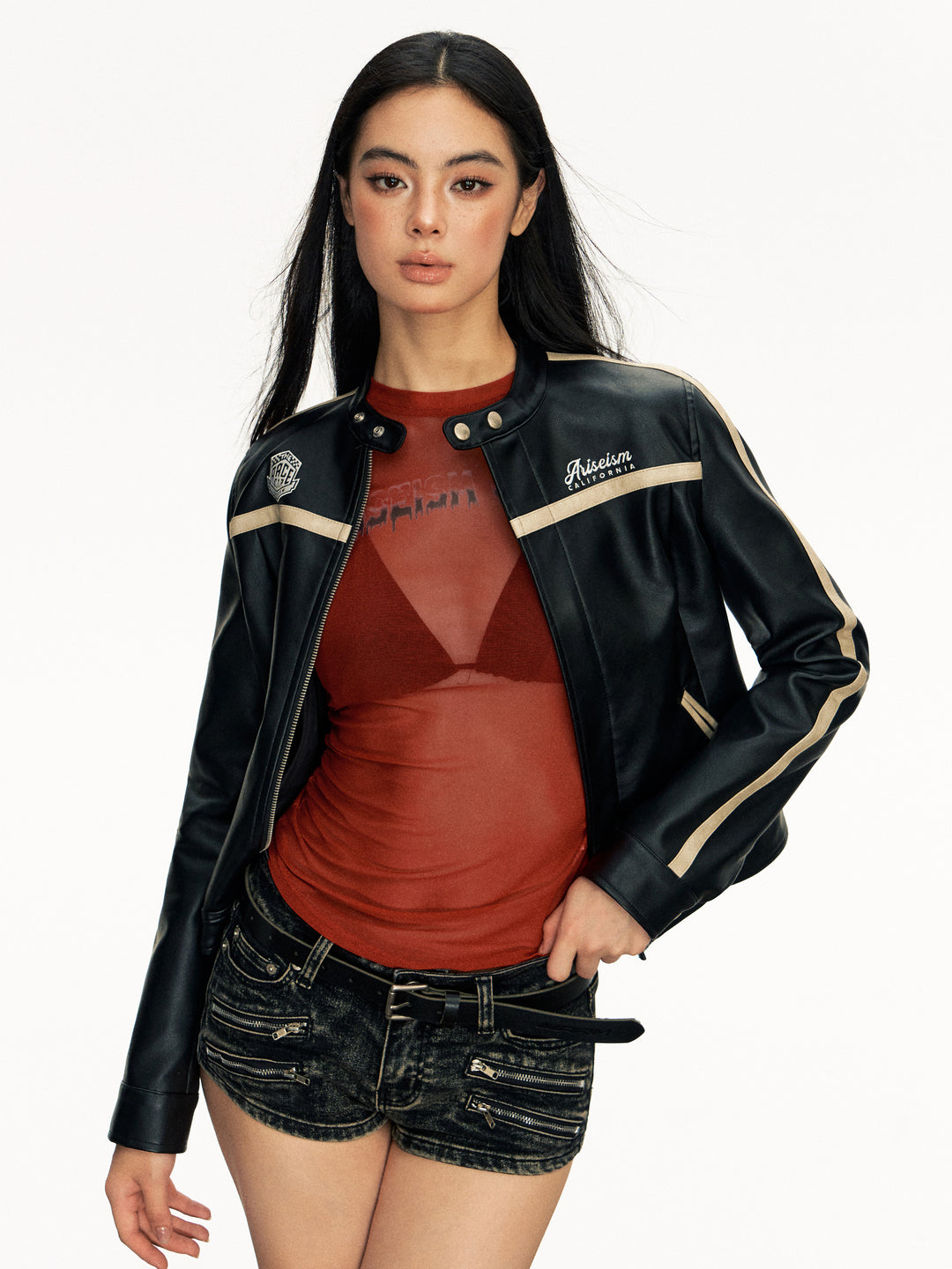 Retro Leather Slim Fit Jacket