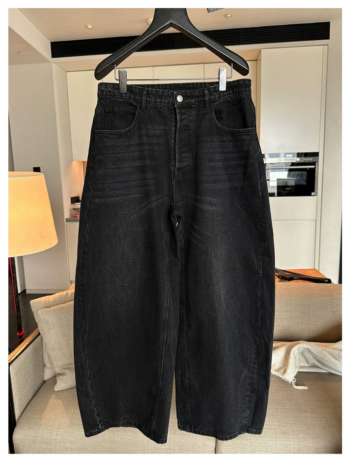 Wide-Leg Denim Pants