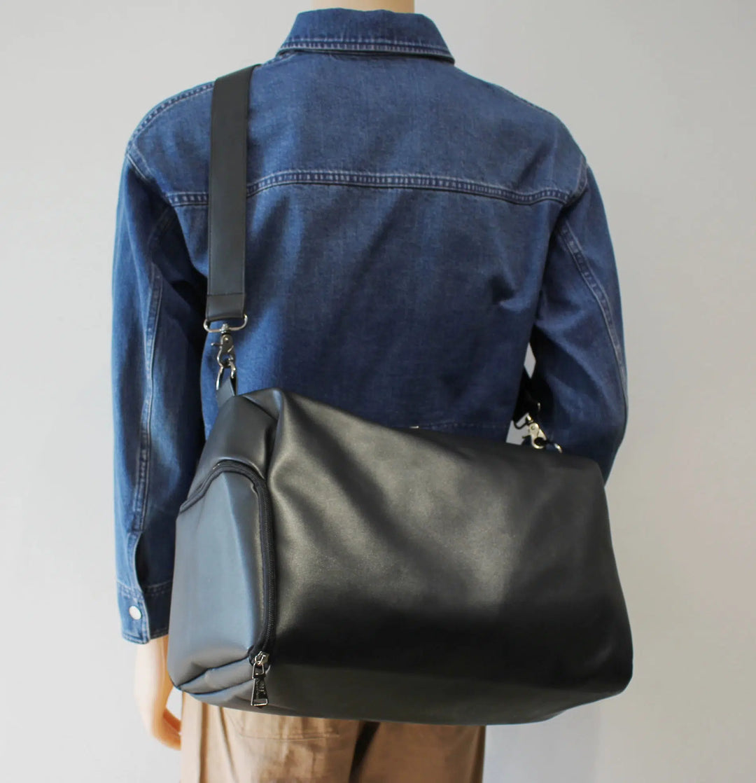 Leather Messenger Travel Bag