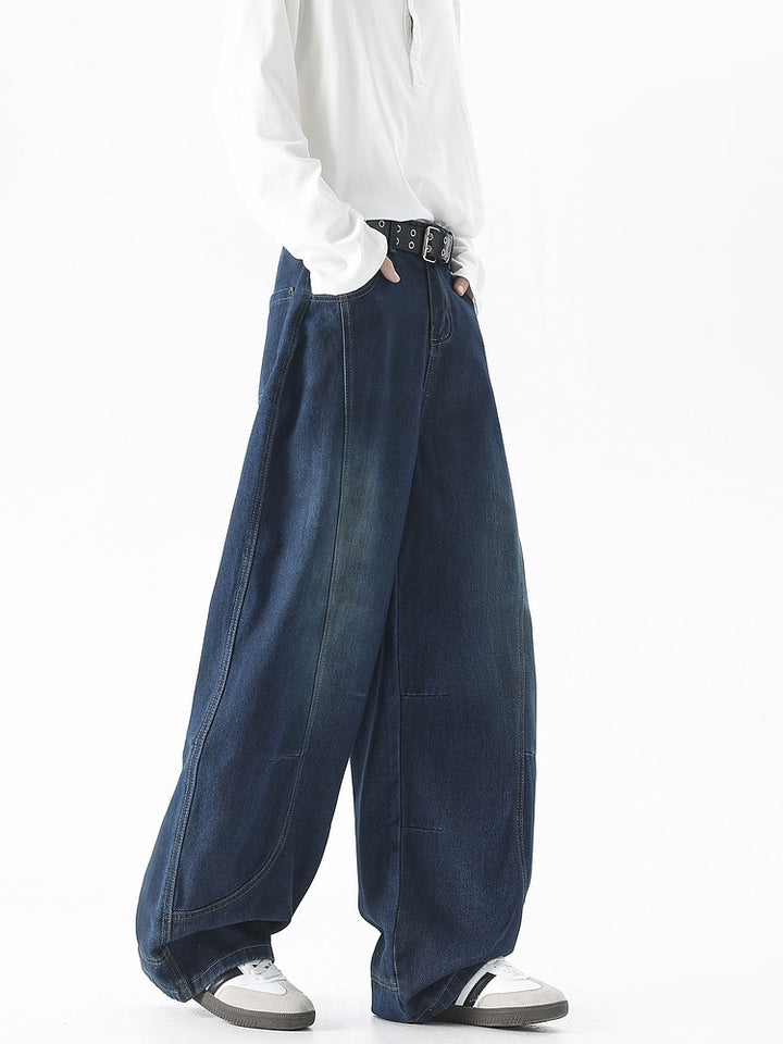 Wide-Leg Deconstructed Jeans