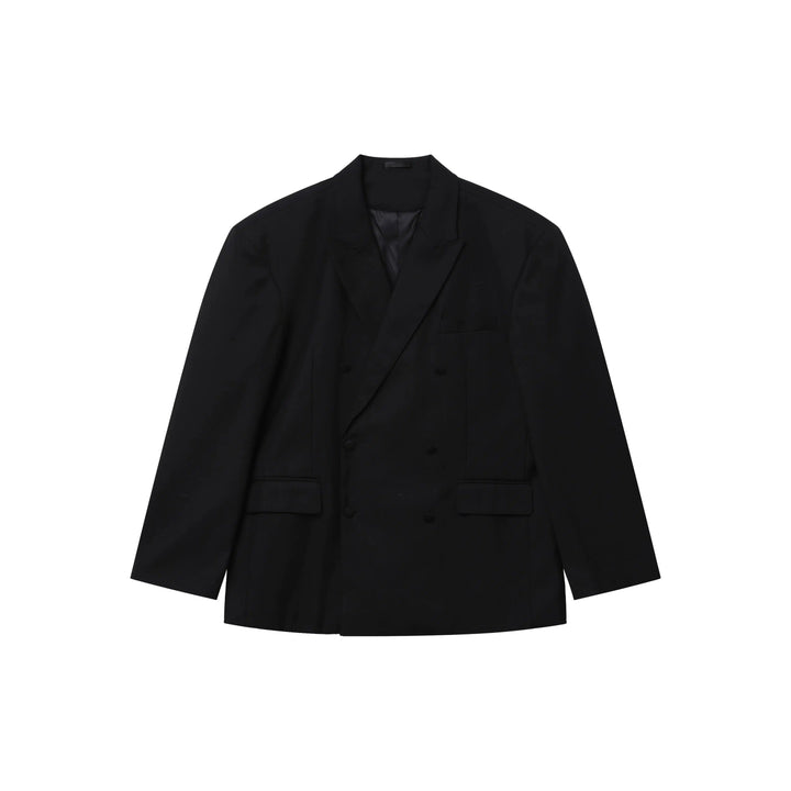 Padded Shoulder Lapel Suit Jacket