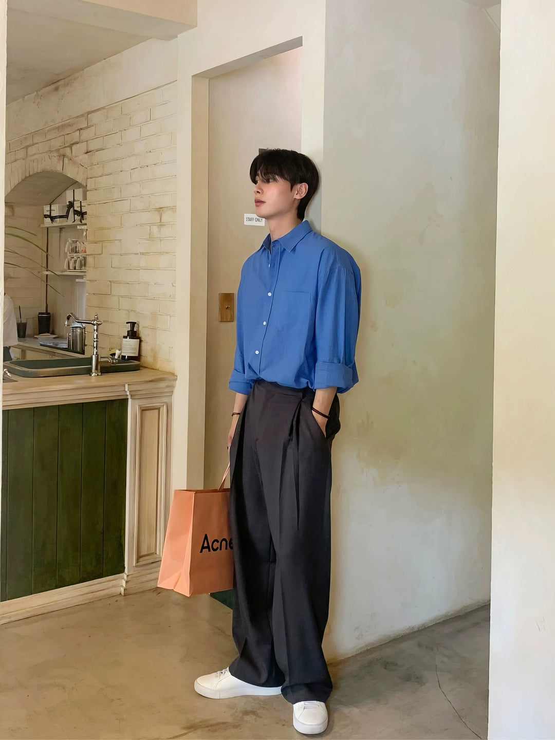 Wide-Leg Casual Business Pants