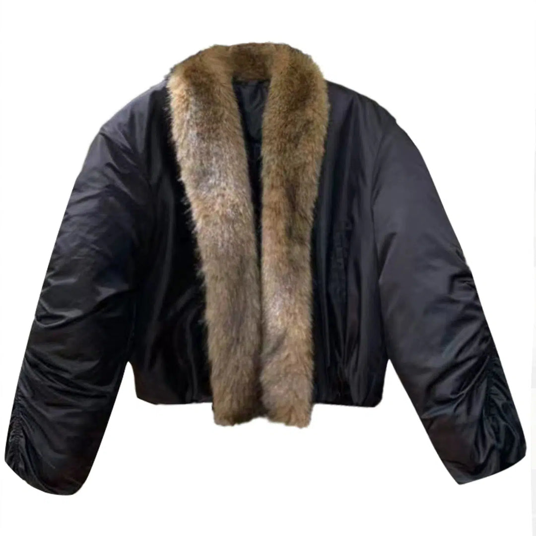 Splicing Fur Insulated Jacket