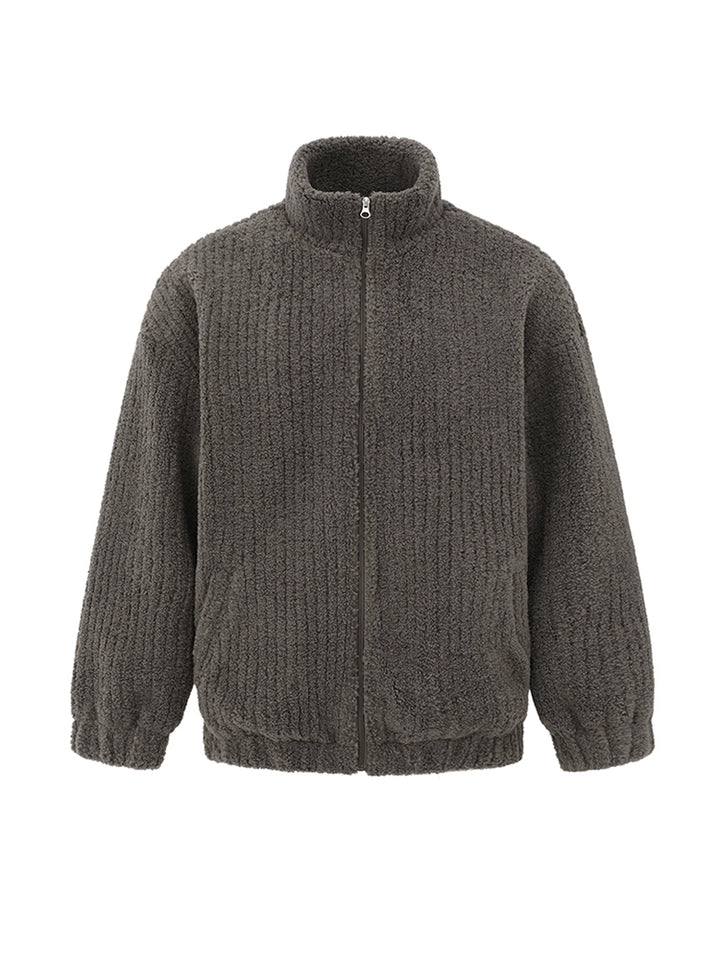 Lamb Wool Winter Stand Collar Jacket