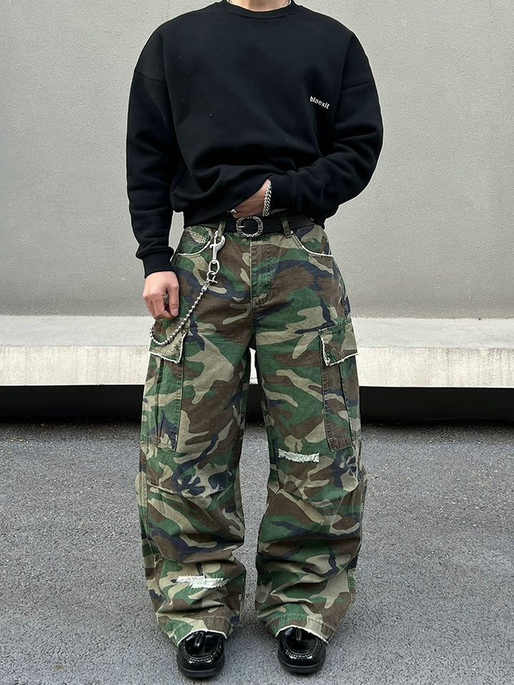 Camouflage Multi-pocket Cargo Pants