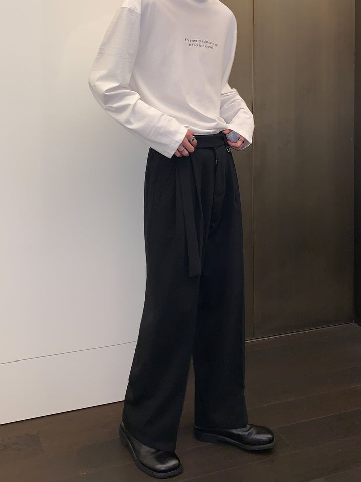 Wide-Leg Pleated Pants