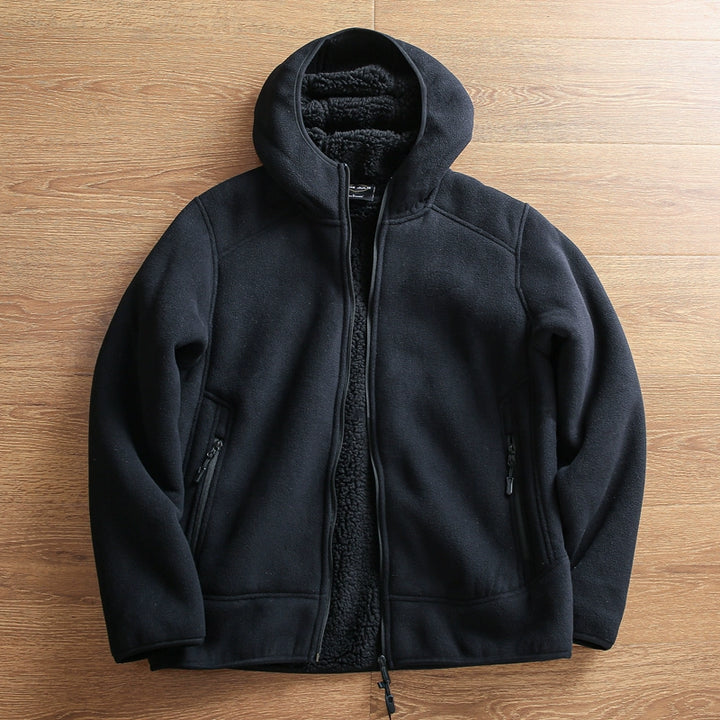 Winter Fleece Hooded Windproof Sweatshirt