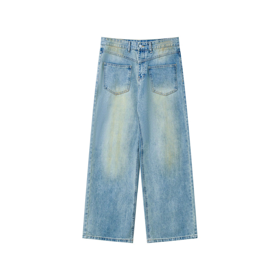 Dyed Distressed Reverse Jeans