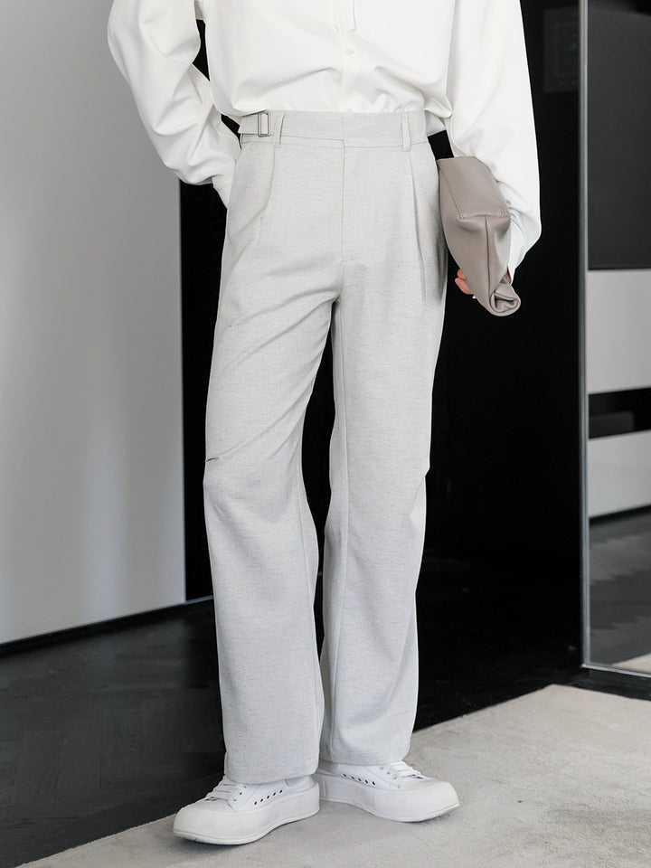 Linen Straight Suit Pants