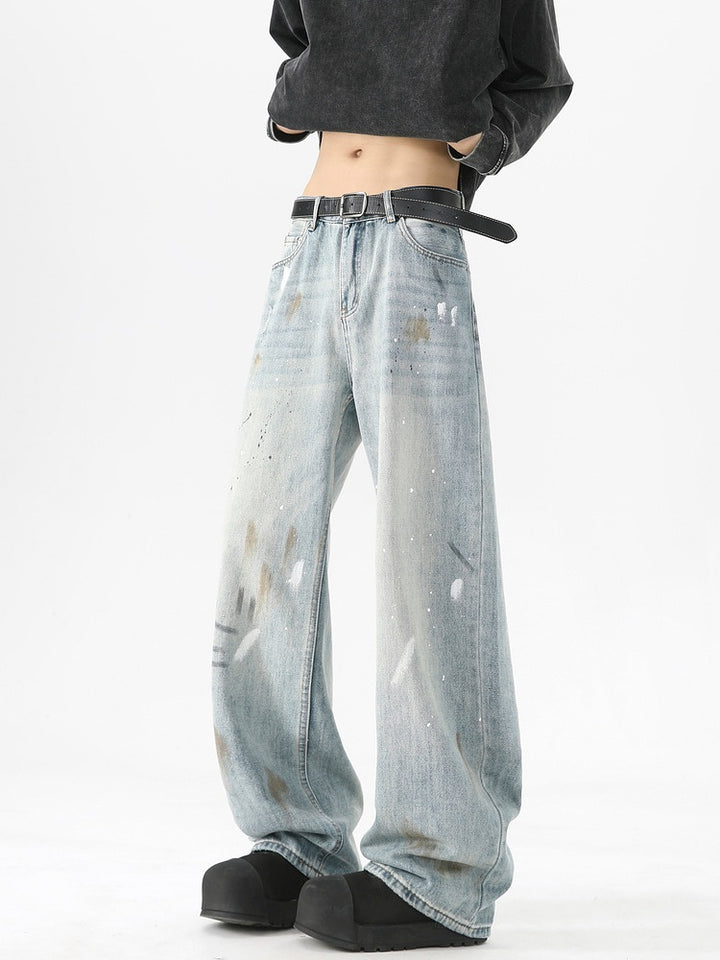 Graffiti Wide-Leg Jeans