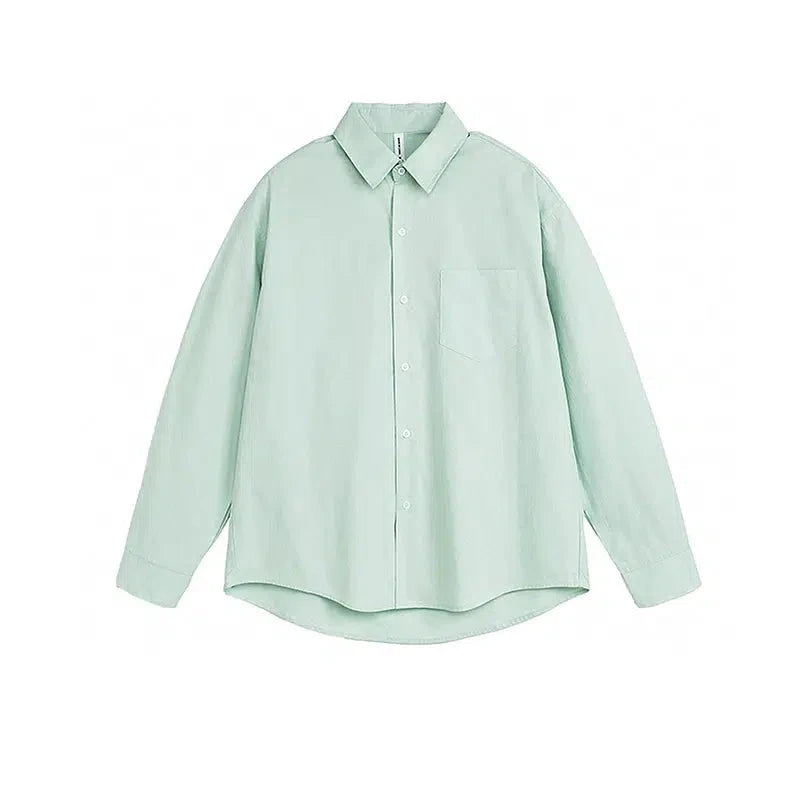 Casual Long-Sleeve Button-down Shirt