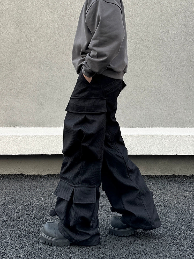 Multi-pocket Wide-leg Pants