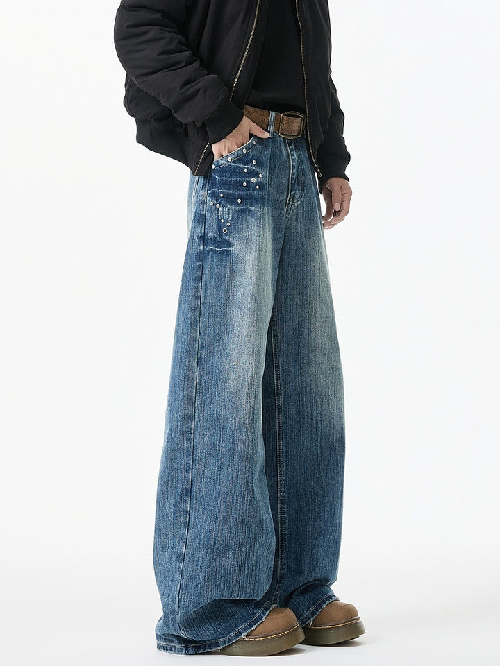 Wide-leg Straight-leg Jeans