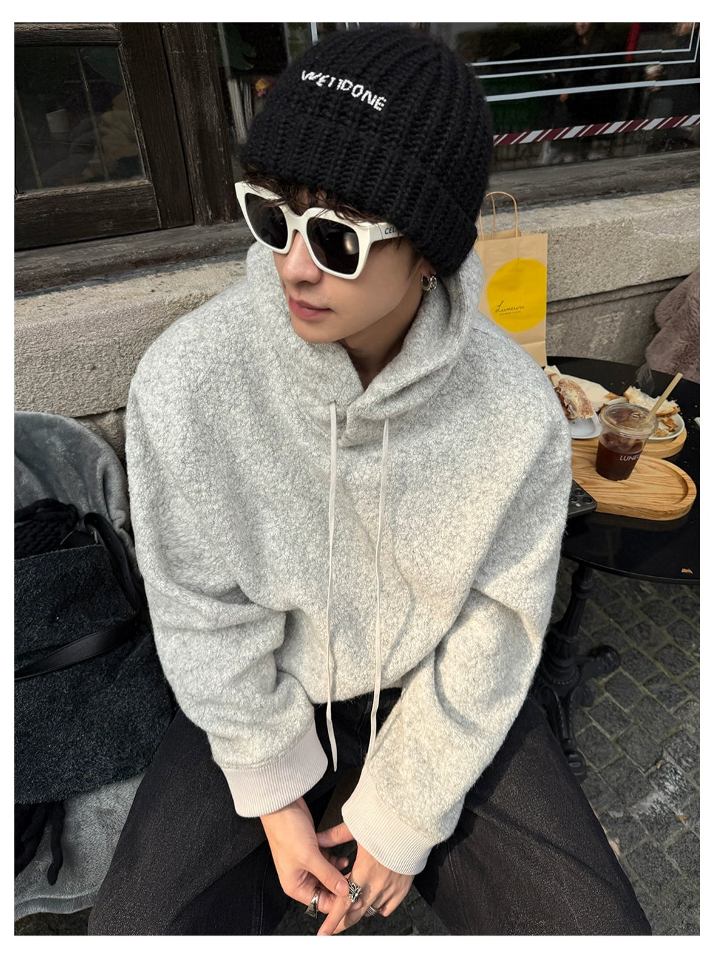 Wool Hooded Sweatshirt