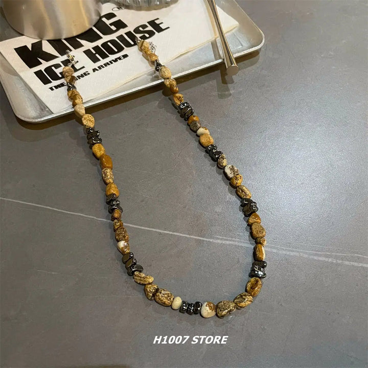 Natural Stone Handmade Beaded Necklace