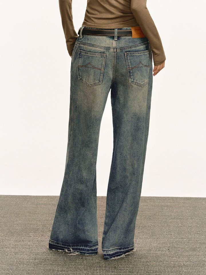 Retro Loose Wide-Leg Jeans