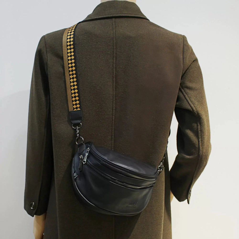 High-Grade Soft Leather Messenger Chest Bag with Niche Design-The Korean Fashion