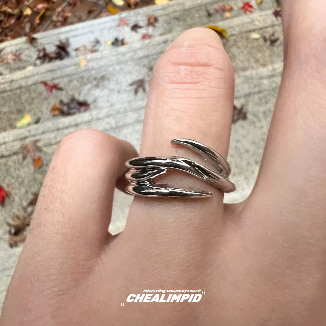 Irregular Claw Open Ring, Hip-hop Style-The Korean Fashion