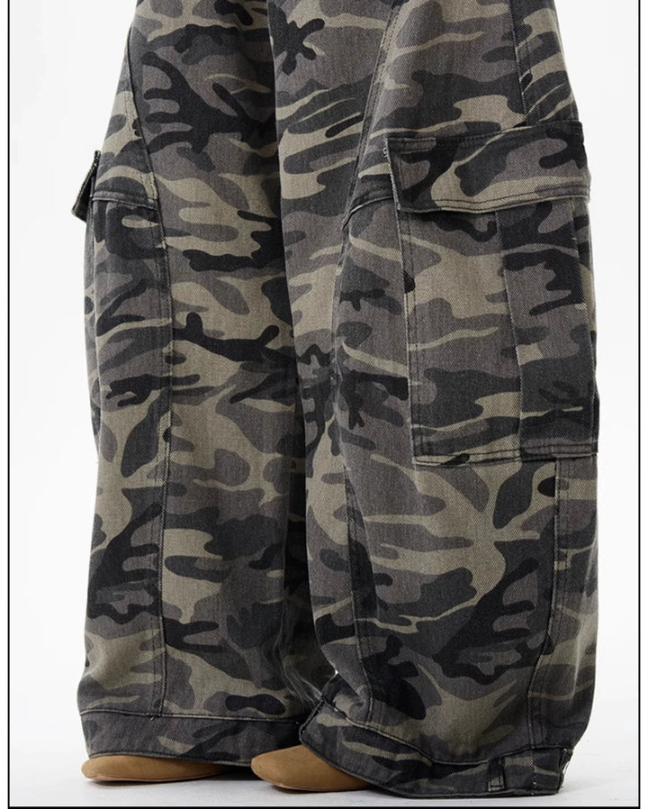 Retro Camouflage Cargo Pants