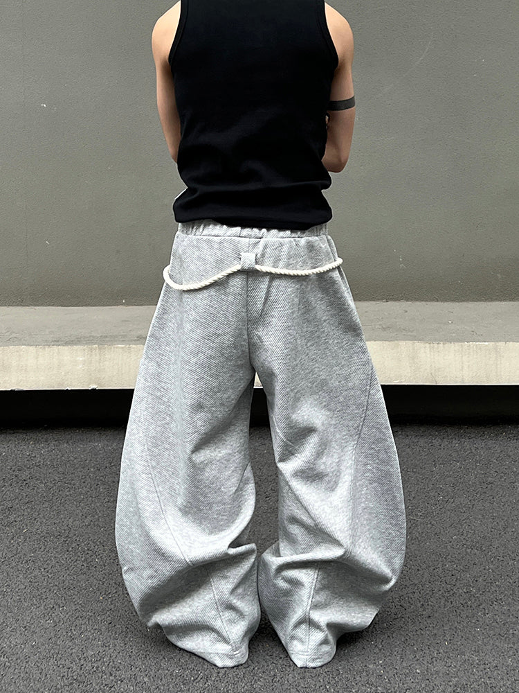 Grey Wide Leg Lounge Pants