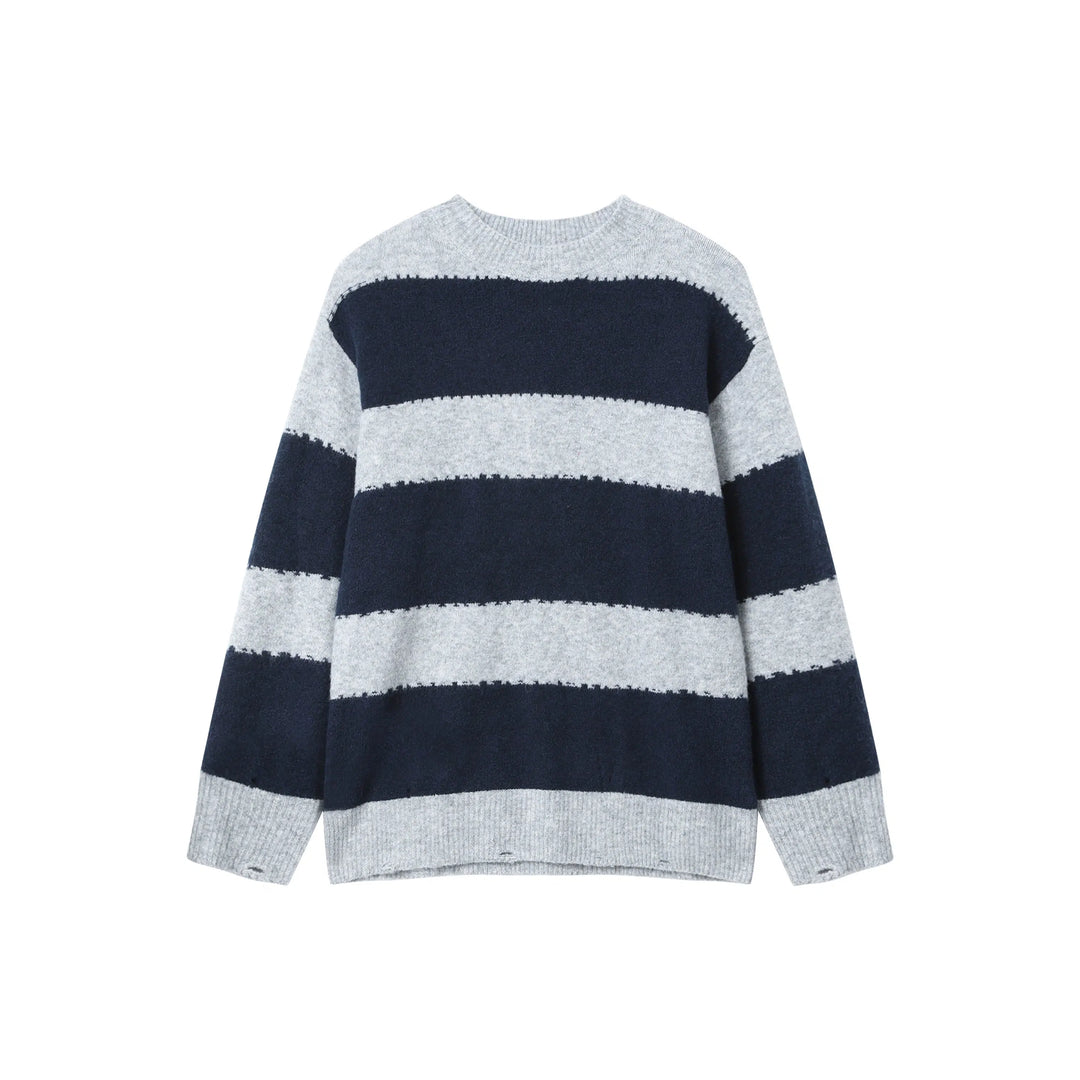 Striped Wool Knit Sweater