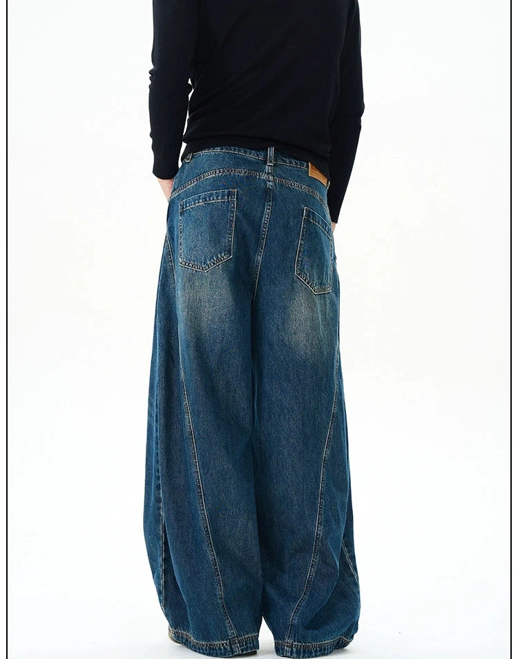 Wide-Leg Scimitar Jeans