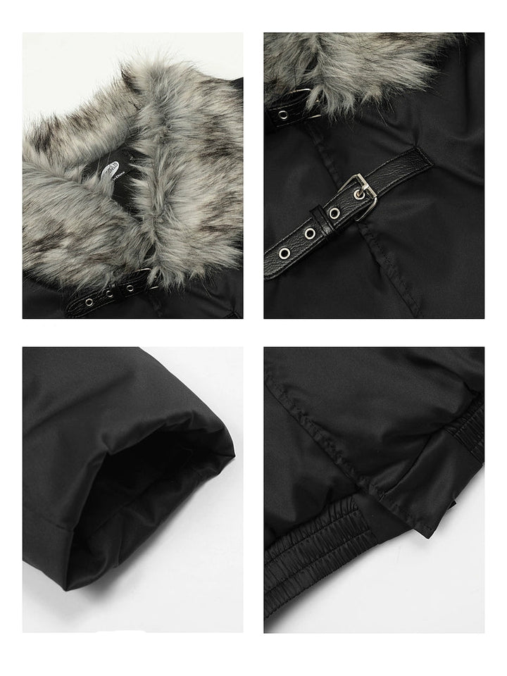 Insulated Retro Fur Collar Jacket