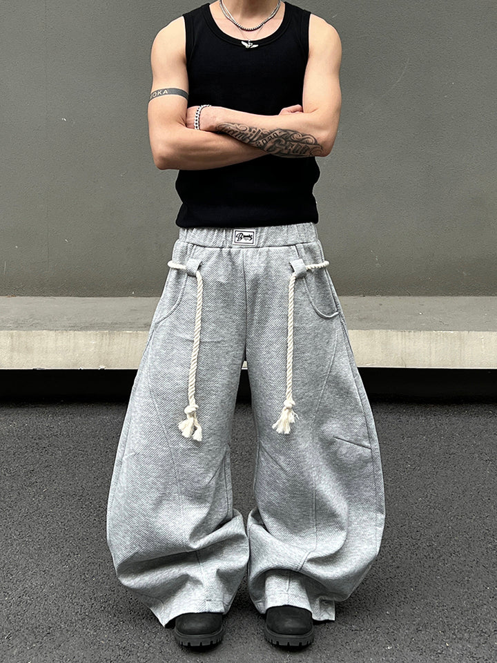 Grey Wide Leg Lounge Pants