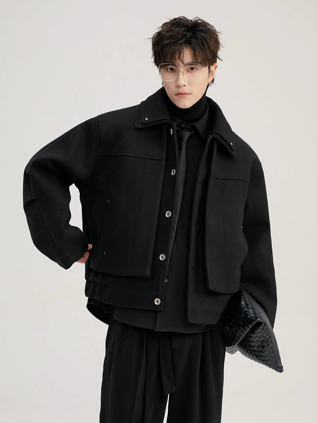 Winter Wool Two-Piece Coat Set-The Korean Fashion